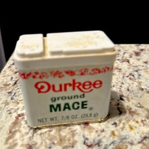 DURKEE vintage ground mace container